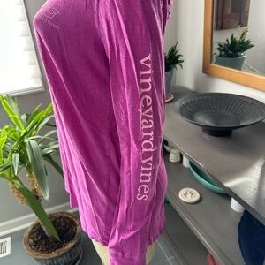 Vineyard Vines Fuchsia Pink Long Sleeve T-shirt Hoodie ~ Medium